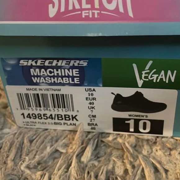 BRAND NEW women skechers ultra flex light weight black shoes size US 10 - Picture 8 of 8